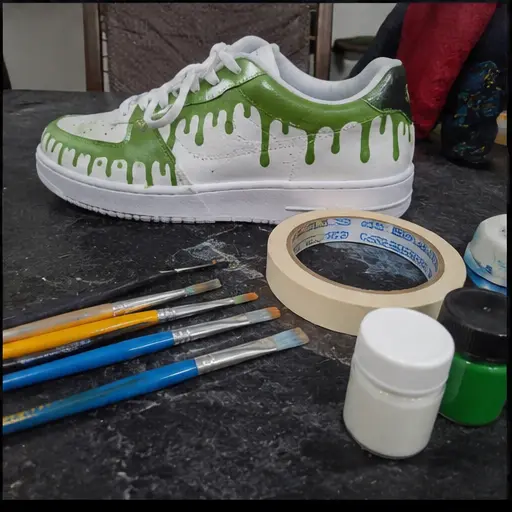 Tênis personalizado de Diego Martins: Efeito dripping